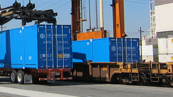 global cargo loading truck and crane